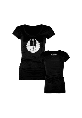 Winged Guitar Junior's Scoop Neck T-shirt